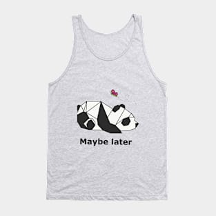 Cute Lazy Panda Tank Top